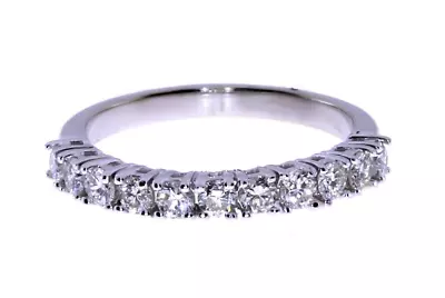 0.66ct Round Diamond Band Ring In 14k White Gold (f-G VS) • $735