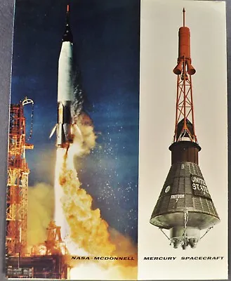 1961 NASA McDonnell Mercury Spacecraft Brochure Freedom 7 Excellent Original 61 • $59.95
