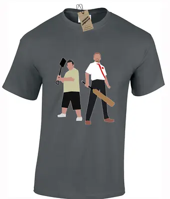 Shaun Of The Dead Mens T Shirt Retro Zombie Classic Movie Funny Joke Top Gift • £10.99