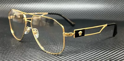 VERSACE VE1287 1002 Shiny Gold Men's 57 Mm Eyeglasses • $276.97