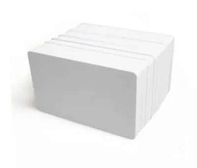 £11.99 • Buy 100 X White Blank Plastic Cards, CR80 , PVC 760 Microns, For ID Card Printers