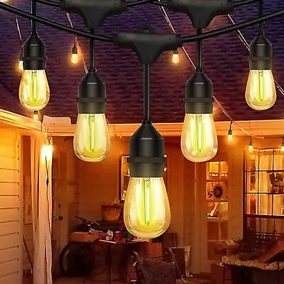 Outdoor String Led 65ft Garden Festoon Duty Lights Ip65 Waterproof E27 Heavy • £27.99