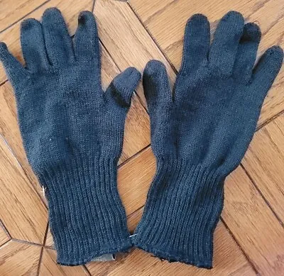 US Military Black 100% Wool Cold Weather Glove Insert - Multiple Sizes • $8