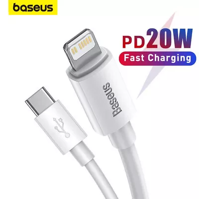 Baseus USB C Type C PD 20W Cable Fast Charging Charger For IPhone 14 13 12 Pro • $8.59