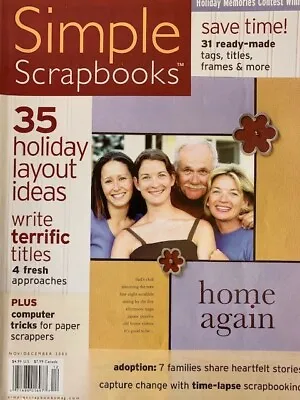 Simple Scrapbooks Magazine Nov/Dec 2005 - 31 Ready-Made Tags Titles Frames • $8