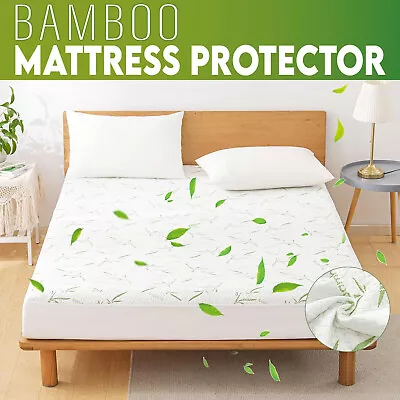 Quilted Mattress Cover Pad Protector Cooling Breathable Fitted Topper All Sizes • $16.99