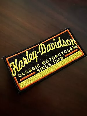 Vintage Harley Davidson Classic Motorcycle Patch Factory Hat Vest Shirt Jacket • $12.99