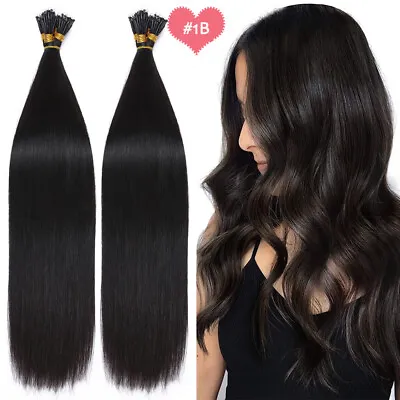 Nano Ring Line Micro Beans Tip Remy Human Hair Extensions 1g Keratin 150g THICK • $107.73