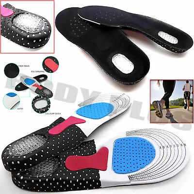 £3.25 • Buy 2x Insoles Orthotic Arch Support Flat Heel Shoe Feet Gel For Foot Insert Comfort