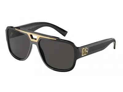 $409.39 • Buy Dolce & Gabbana Sunglasses DG4389  501/87 Black Dark Gray Man