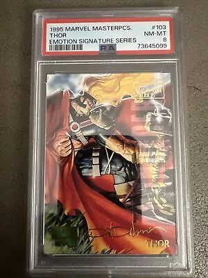 1995 Fleer Marvel Masterpieces Thor #103 PSA 8 Emotion Signature • $1