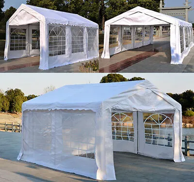 Garden Gazebo Marquee Party Wedding Tent Portable Carport Shelter Car Canopy • £249.99