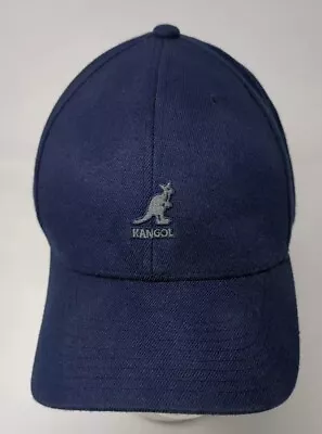Kangol Flexfit Wool Navy Blue Baseball Hat Cap Size L XL Fitted 8650BC Rap • $14.99