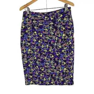 NWT LulaRoe Cassie Women's L Purple Disney Minnie Mouse Pull On Pencil Skirt • $14