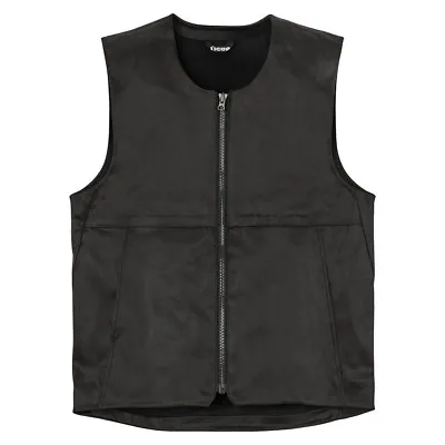 Icon Men's Black Backlot Synthetic Vest For Motorcycle Street Riding • $195