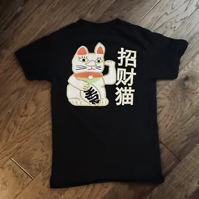 VTG Y2K Unique Lucky Fortune Cat Shirt Manikin-Neko Japanese | Size Small • $13.99