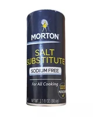 Morton Salt Substitute For Sodium Restricted Diet 3 1/8 Oz Table Shaker Low Free • $14.99