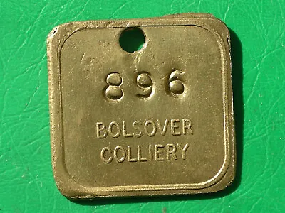 Bolsover Colliery Derbyshire Brass Embossed Pit Check Miners Coal Mining Token • £7.99