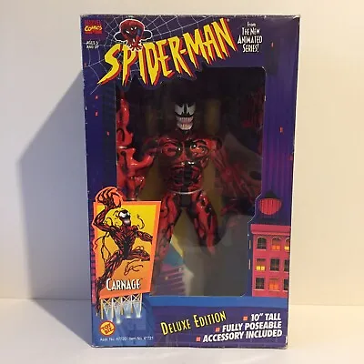 £39.98 • Buy Spider-Man Carnage Deluxe Edition 25cm Boxed Figure Toy Biz 1994 Animated Series