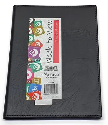 $14 • Buy 2022-2023 Financial Year Diary Ainsley A5 Week To View Black Last Diary Company