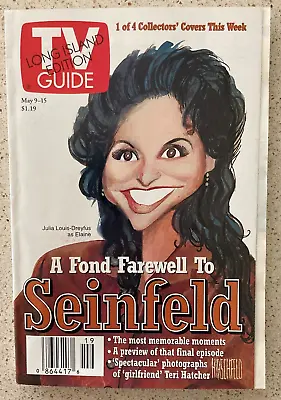 TV Guide May 9 1998 Seinfeld Julia Louis-Dreyfus As Elaine / No Label LI NY Edit • $7.98