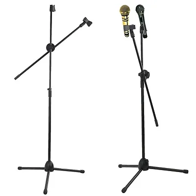 £9.95 • Buy Professional Boom Microphone Mic Stand Holder Adjustable With Free Clips New