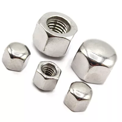 £6.74 • Buy M4 M5 M6 M8 M10 M12 A2 Stainless Steel Hexagon Cap Nut, Din 917 Nuts For Bolts