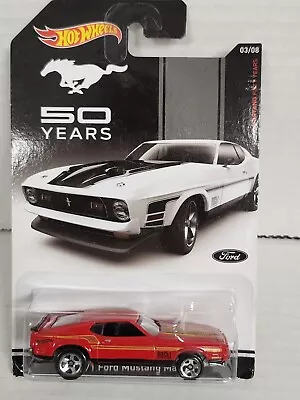 Hot Wheels 50 Years 1971 Ford Mustang Mach 1 Red 1/64 • $5.95