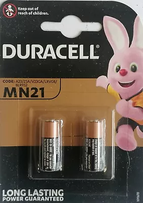 DURACELL - MN21 BATTERIES (Alarms Watch Remote Car Remote Fob) 2 PACK • £2.99