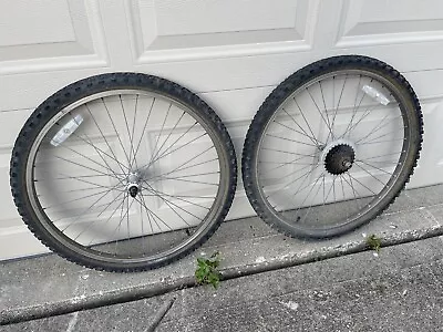 Vintage 26” Mountain Aluminum Wheel Rim Set Keyin Hubs Mongoose • $99.99