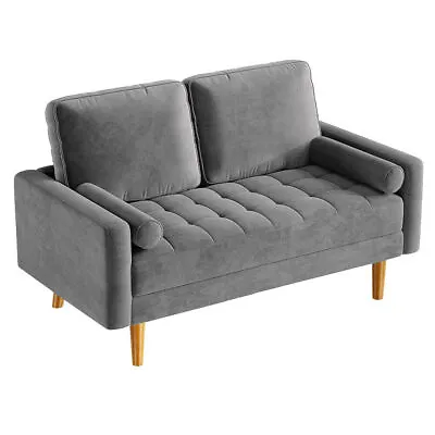 2/ 3 Seater Velvet Sofa With 2 Pillows Modern Couch Love Seat Settee Home Office • £55.90