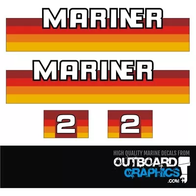 Mariner 2hp Rainbow Outboard Engine Decals/sticker Kit • $29.45