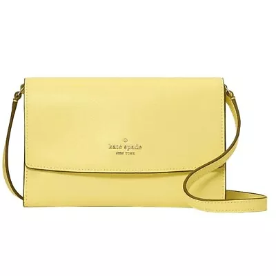 Kate Spade Perry Leather Crossbody Bag Wallet Yuzu Jam Removable Shoulder Strap • £118.74