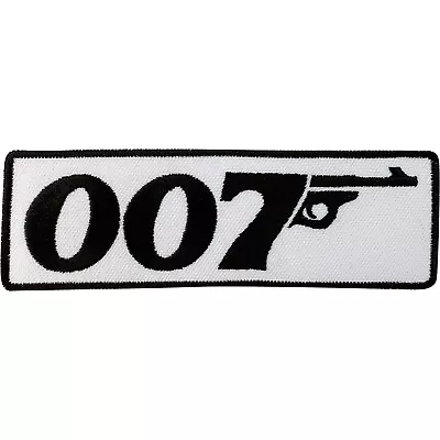 007 Patch Iron Sew On Clothes James Bond Fancy Dress Costume Embroidered Badge • £2.79