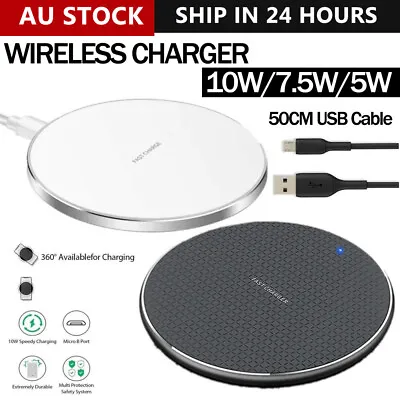 $7.90 • Buy Qi Wireless Charger Charging Pad For IPhone 13 12 11 Pro Max Samsung Android