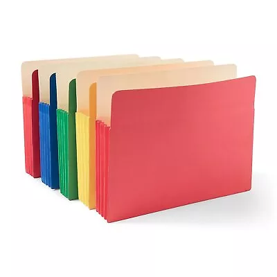 MyOfficeInnovations 3 1/2  Expansion Colored File Pockets Letter Assorted 5/Pack • $11.34