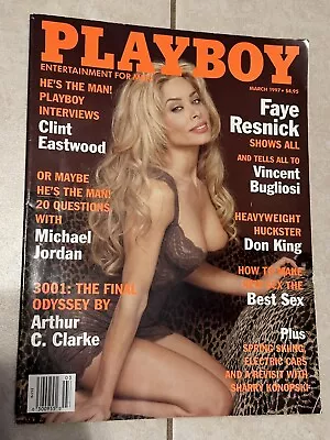 Playboy Magazine March 1997 - Faye Resnick - Michael Jordan - Don King • $4