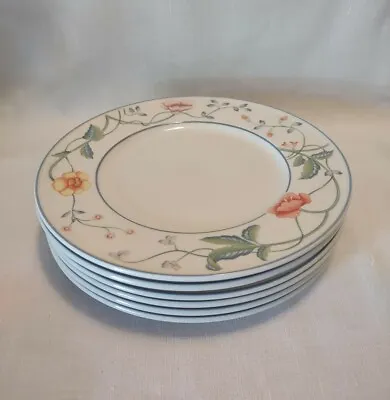 Set Of 6 Salad Plates Villeroy Boch Albertina Porcelain Germany 8 1/2   Vintage • $99.99