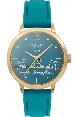 Radley Ladies Yoga Dog Green Silicone Strap Watch | Water Resistant | RY21610  • £47.99