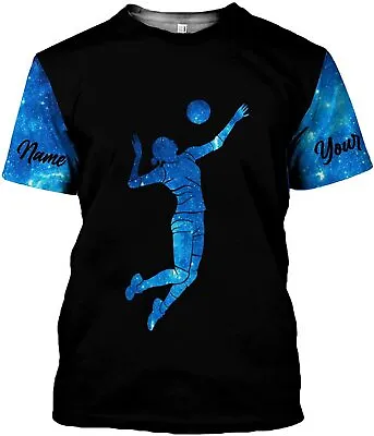 Personalized Name Volleyball Shirt 3D Girls Boys Volleyball T-Shirt Mom Dad Vo • $16.99