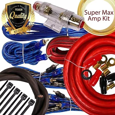 Complete 5 Channels 2000W 4 Gauge Amplifier Installation Wiring Kit Amp PK1 Red • $37.99