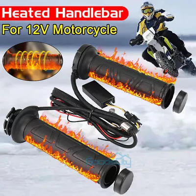 Universal 7/8  Quick Heated Grips Handlebar 4 Modes Warm Hand For Motorcycle ATV • $21.61