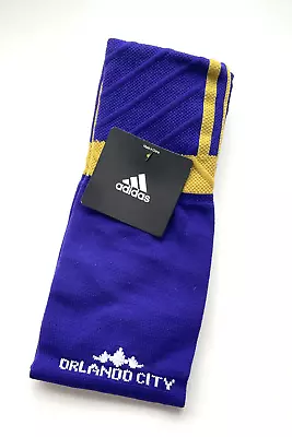 $12.99 • Buy Soccer Adidas Calf Sleeves Orlando City Purple Gold