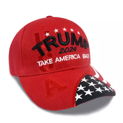 Donald Trump 2024 Take America Back HAT Embroidered Cap Adjustable Flat Hat • $8.49