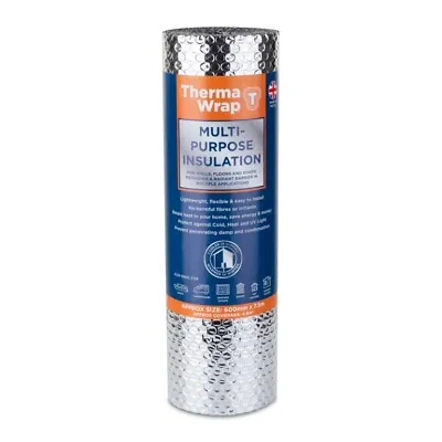 THERMAWRAP INSULATION FOIL ROLL GENERAL PURPOSE WRAP 600MM X 7.5M GREAT PRICE! • £17.80