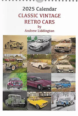 2025 Classic Retro & Vintage Car Calendar • £12.95