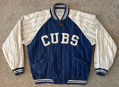 Chicago Cubs Cooperstown Collection Mirage 1991 Reversible Jacket Navy Mens 2XL • $100