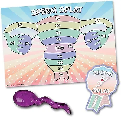 New Baby Shower Games - Sperm Splat –Unlimited Players | Winner Prize | XL Poste • £15.44
