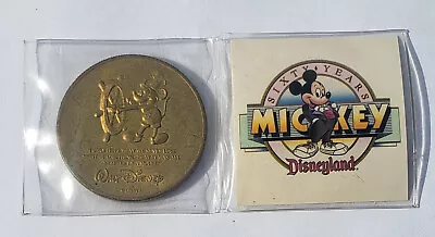 1988 Disneyland Mickey Mouse 60th Birthday Commemorative Medallion/Coin • $8