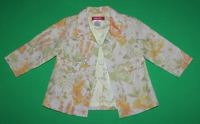 2t LN Gymboree WILDFLOWER FIELDS Yellow Flower Button COAT Jacket Blazer Girls • $8.99